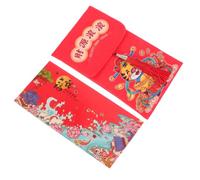 Healeved Chinese Style Red Envelopes Red Packet with Button Alloy Cloth Creative Money Packet for Chinese New Year Giving Festive Atmosphere