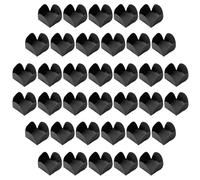 Healeved Chocolate Wrappers Cups High Temperature Resistance for Vintage Tea Parties 200pcs Black Greaseproof Paper and Candy Making Accessories Bakery Party