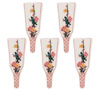 Healeved Chopstick 5 and Design , Easy Rolling from Clean Chopsticks to Prevent Ceramic Rests Set of with Beautiful Shape Assorted Colour Holder Random Color for Tableware and Forks