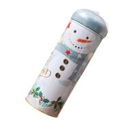 Healeved Christmas Tinplate Box Candy Jar Tinplate Candy Storage Box White for Storing Chocolate and Lollipops Christmas Party Schools
