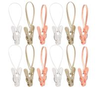 Healeved Clothes Clips with Rope Sturdy Clothes Pins for Laundry and Washing Line Use 36pcs Anti- and Windproof Random Color Sock Clips for Drying Socks and Square Towels