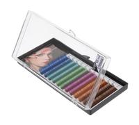 Healeved Colored Eyelash Extensions of Colorful Fake Lashes for Salon Use Soft and Realistic Feel for Masquerade Cosplay Festivals and Daily Wear