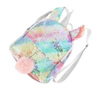 Healeved Colorful Unicorn Backpack Pu and Polyester Material, Easy Open and Close Zipper with Sequin Glitter Design Lightweight Travel Bag for Vacation and Back to School Party