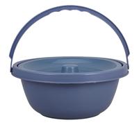 Healeved Compact Portable Commode for Elderly Adults with Plastic Round Chamber Pot and Smooth Surface, as A Chamber Pot for Bedroom Or Spittoon with Lid for Disabled Users