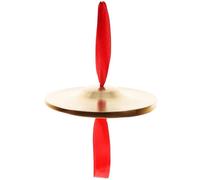 Healeved Copper Boys and Girls Finger Cymbals Small Musical Instrument Portable Mini Percussion Tool with Random Color String for Dance and Rhythm Practice