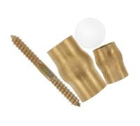 Healeved Copper Walking Stick Hardware Kit for Seniors DIY Replacement Cane Joint with Anti-slip Ferrule Brass Parts for Secure Indoor and Outdoor Mobility Aid