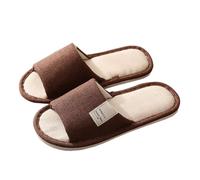 Healeved Cotton Slippers Breathable Non-slip Indoor Shoes for Men Women Lightweight Comfortable All-season Simple Design for Home Guests