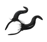 Healeved Cow Cosplay Evil Halloween Horn Headband Halloween Headband Brown Demon Horns Lady Costume Adult Scary Party Ox Black