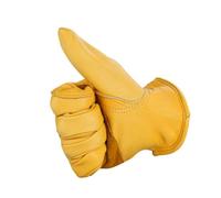 Healeved Cowhide Labour Protection Gloves Slip Leather Gloves for Gardening Durable and Odorless for Industrial Use Cattlehide Full Finger Design for Safety