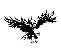 Healeved Creative Black Eagle Shape Car Decal Self-Adhesive Waterproof PVC Car Body Decoration Sticker for Motor Home Stickers and Automobile Decorative Use