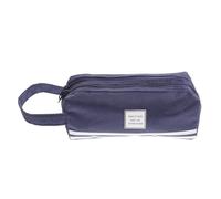 Healeved Creative Portable Pencil Bag Large Capacity Oxford Cloth Double Layer Pencil Holder Lightweight Wear-Resistant Pen Supply for Office Use Students and Teachers