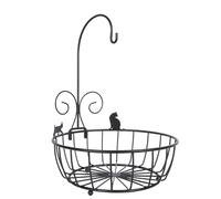 Healeved Creative Stylish for Storage Iron Snacks Use Snack Household and Basket , Black with Quick Draining Feature Fruits Living Room and Bedroom