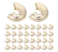 Healeved Crimp Retainer and Covers for Bead 50pcs Copper Making Jewelry Blind Chain Stopper, Golden Colour with Secure Closure and Easy Maintenance Beads Suitable for Home Décor