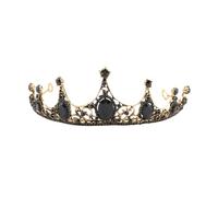 Healeved Crystal Crown Rhinestone Crown 5.51x3.15x1.18 Inch Lightweight Non-deformation Alloy Baroque Tiara for Bride Woman Festival Atmosphere Wedding Photo Prop