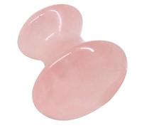 Healeved Crystal Massager Gua Sha Tool Mushroom-Shaped Comfortable Grip Wrinkle Removal Pink Powder Crystal Jade Rose Quartz for Home Beauty Salons Face and Eye Massage