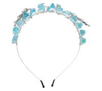 Healeved Crystal Moon Headband for Women, Blue Crystal Hair Accessory Decorative Design, Bridal Accessory for Parties and Homecomings