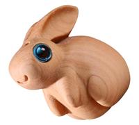 Healeved Custom Wooden Rabbit Charms for Keychain and Bag DIY Accessories, Portable Hanging Pendant with Retro Simple Design, for Car Or Office Decoration