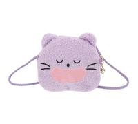 Healeved Cute Cat Coin Wallet Plush Shoulder Bag Kawaii Animal Purse for Boys and Girls Girls