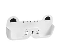 Healeved Cute Cat-shaped Wall Glasses Organizer Abs Sunglasses Storage Holder Space-saving Mount Eyeglasses Rack for Home Decor and Portable Use
