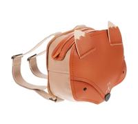 Healeved Cute Mini Fox Backpack for Small PU School Bag Adjustable Straps Lightweight Little Animal-themed Purse for Casual Outings and Theme Parks