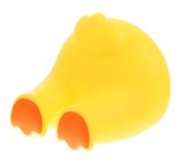 Healeved Cute Yellow Hanging Toothbrush Holder Hook with Animal Tail Design, No Drilling Required Self-Adhesive Vinyl and Abs Bathroom Toothbrush Hooks Hanger for Bathrooms and Hotels
