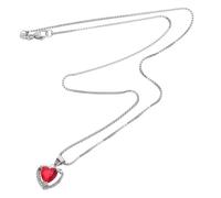 Healeved Dainty Heart Necklace with Radiant Crystal Pendant Metal Chain Jewelry for Women Versatile Wedding Elegant Birthday Accessory