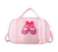 Healeved Dance Backpack with Wide Strap Oxford Cloth for Ballet Students | Adorable Storage Design, Zipper Closure, Bright Pink Pattern, for Rehearsal and Pool Activities