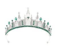 Healeved Dark-style Crown Headdress for Gothic Costume Alloy Material Crystal Details for Festival Birthday Party Headwear Also Vintage Gothic Tiara for Women Hair Accessories