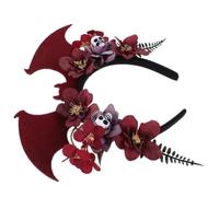 Healeved Day the Dead Halloween Headband with Bat Shape and Non-woven Fabric, Flexible Construction and Nonreflective Details, for Cosplay Party and Photography