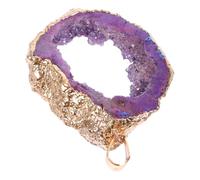 Healeved Decorative Agate Pendant Irregular Agate Decorative Accessory Fortune Charm for DIY Jewelry and Pendant Decorating Full of The Breath of Nature Luxury Feeling Chain Not Included
