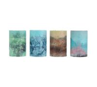 Healeved Decorative Washi Tape Random Color 4 Rolls for Scrapbook and Journal, Paper Material Adhesive Masking Tape that Can be Written with Pen or Marker, for DIY Crafting and