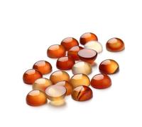 Healeved Delicate Half round Circle Design round Flat Base Cabochons 20pcs Red Agate for Jewelry and Craft Making Suitable for DIY Jewelry Design and Clock or Vase Decoration