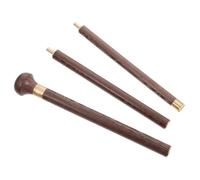 Healeved Detachable Travel Walking Stick for Elderly and Wounded with Practical Wenge Wood Material and Anti-skid Base, Portable 3-section Folding Cane Suitable for Hiking and Daily Support