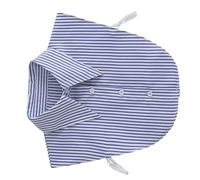 Healeved Detachable Women’S Fake Collar Blue Stripe Shirt Decorative Half Blouse Collar Multi-Purpose False Clothing Accessory for Sweaters and Shirts