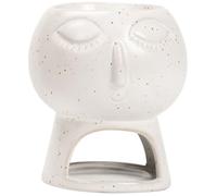 Healeved Diffuser Burner Heat-resistant Tealight Candle Holder Ceramic Wax Warmer Abstract Artistic Design Porcelain Decor for Living Room and Hotel Home