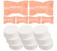 Healeved Disposable Fabric Independent Non-woven with Spunlace Made of 50pcs Towel Tablets Compact Compressed Towels Bag Packaging Travel Face for Facial Care and Massage Outdoor Supply