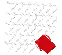 Healeved DIY Earring Making Kit with Copper Hooks and Safety Backs Lightweight Ear Jewelry Parts for Crafting Custom Earrings Includes Red Storage Pouch for Easy Organization Suitable for