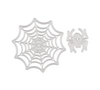 Healeved DIY Halloween Spider Web Carbon Steel Cutting Die Embossing Stencil Template for Scrapbook Crafts, Metal Die Cuts for Albums and Card Making