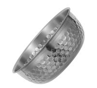 Healeved Dog Bowl and Stable Weighted Base Stainless Steel Luxury Hammered with Deep Design Silver Wide Curved Edge Food and Water Dish for Pet Feeding Area for Dogs