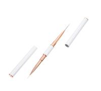 Healeved Double Head Manicure Pen Nail Brush Metal Portable Convenient to Carry for Nail DIY Painting Suitable for Beginners and Skillful People White Cap