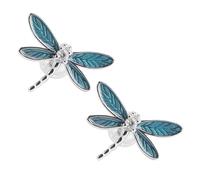 Healeved Dragonfly Earrings Shape Design Studs Ear Decorations Fashionable Women Girls Oil Insect Silver
