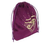 Healeved Drawstring Velvet Tarot Bag for Jewelry and Small Items Portable Pouch for Tarot Cards Crystals Runes Chic Purple Eye Design and Travel Storage