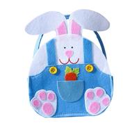 Healeved Easter Bunny Bag Blue Cloth Candy Pouch 1pcs Easter Sweets Storage Pouch Favor Container for Candy and Treats