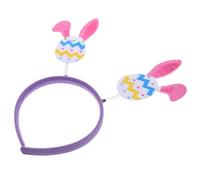 Healeved Easter Bunny Ear Headband and Adults with Cloth and Plastic Material, Cute Bunny Ear Hairband for Easter Party Dress and Holiday Outfit Accessories