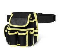 Healeved Electrician Tool Bag Pouch Yellow Oxford Cloth Tool Belt Organizer with Multi Pockets for Electrical Work and Maintenance