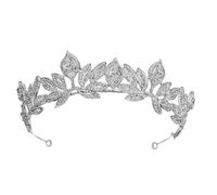 Healeved Elegant Baroque Style Bridal Tiara with Rhinestone and Zircon Alloy, Wedding Dress Accessory that Fits Most Heads and Stays Firmly for Parties and Formal Wear