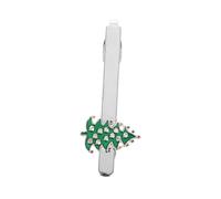 Healeved Elegant Christmas Tree Necktie Clip for Men Festive Holiday Accessory Reusable Design for Secure Attachment at Parties and Business Events