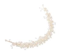 Healeved Elegant Fourleaf Clover Pearl Hair Band for Women Wedding Bridal Flower Headpiece Decorative Hair Comb for Brides Flower Girl Head Accessories