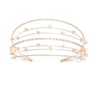 Healeved Elegant Golden Rhinestone Hair Accessories Wedding Hair Hoop Bridal Hairband with Multiple Usage and No Fading for Holiday Photography