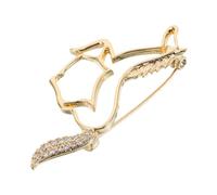 Healeved Elegant Hollow Horse Brooch with Bling Tail Artistic Chinese Style Decorative Pin for Formal Wear Lightweight Lapel Pin for Office Weddings and Social Events